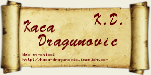 Kaća Dragunović vizit kartica